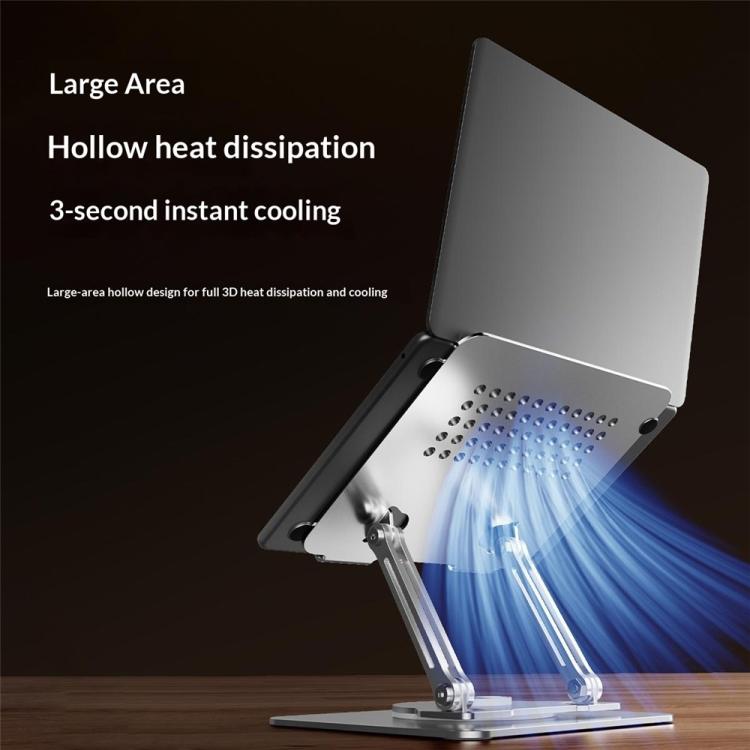 0032 For Laptop / Tablet Rotating Stand Adjustable Height Angle Metal Desk Cooling Rack