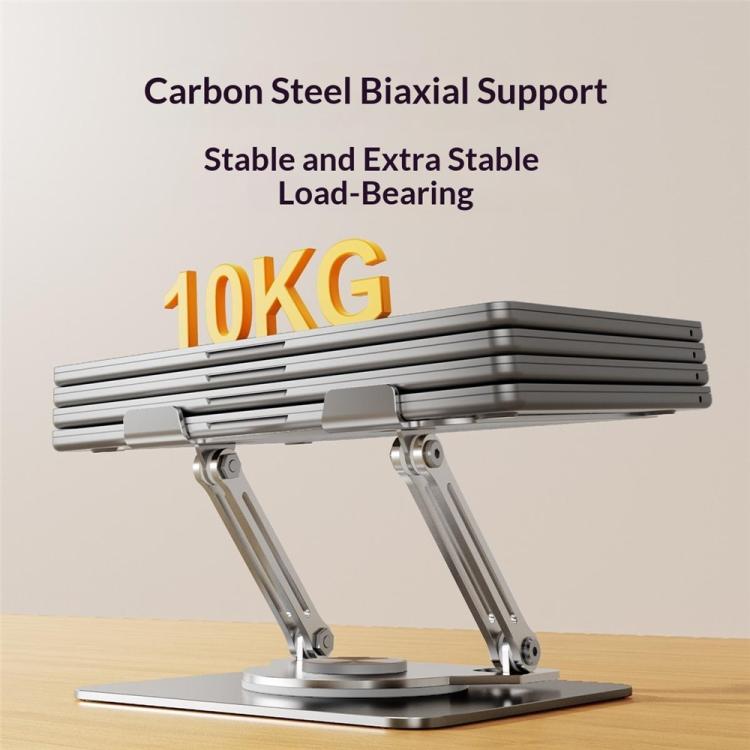 0032 For Laptop / Tablet Rotating Stand Adjustable Height Angle Metal Desk Cooling Rack