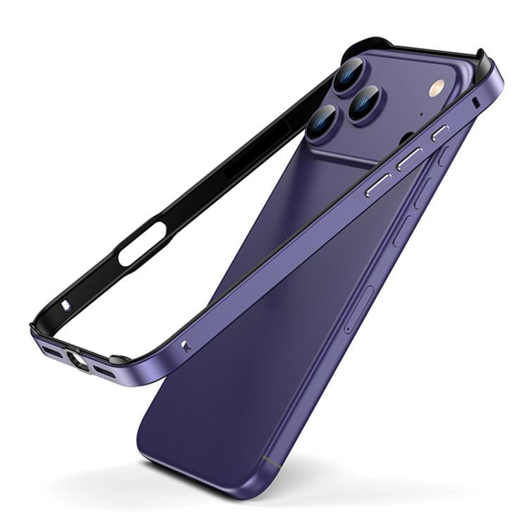 For iPhone 17 Pro Max Metal Hybrid Silicone Four-Corner Shockproof Cooling Phone Frame Case