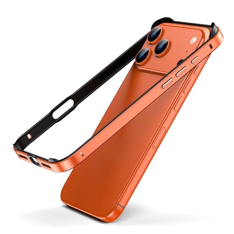 For iPhone 17 Pro Metal Hybrid Silicone Four-Corner Shockproof Cooling Phone Frame Case