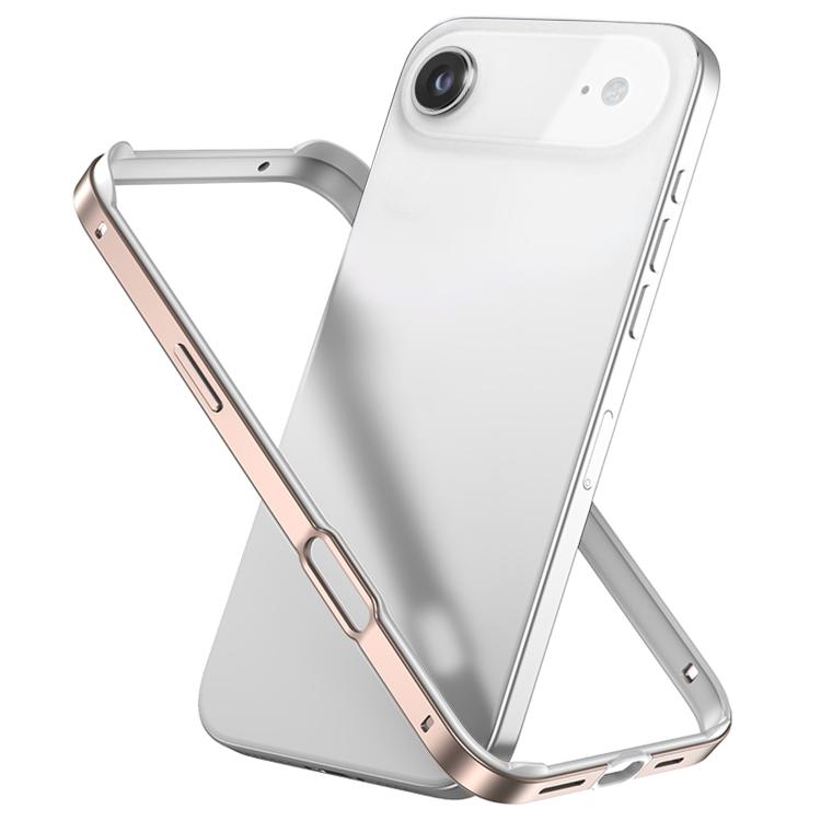 For iPhone Air Metal Hybrid Silicone Four-Corner Shockproof Cooling Phone Frame Case