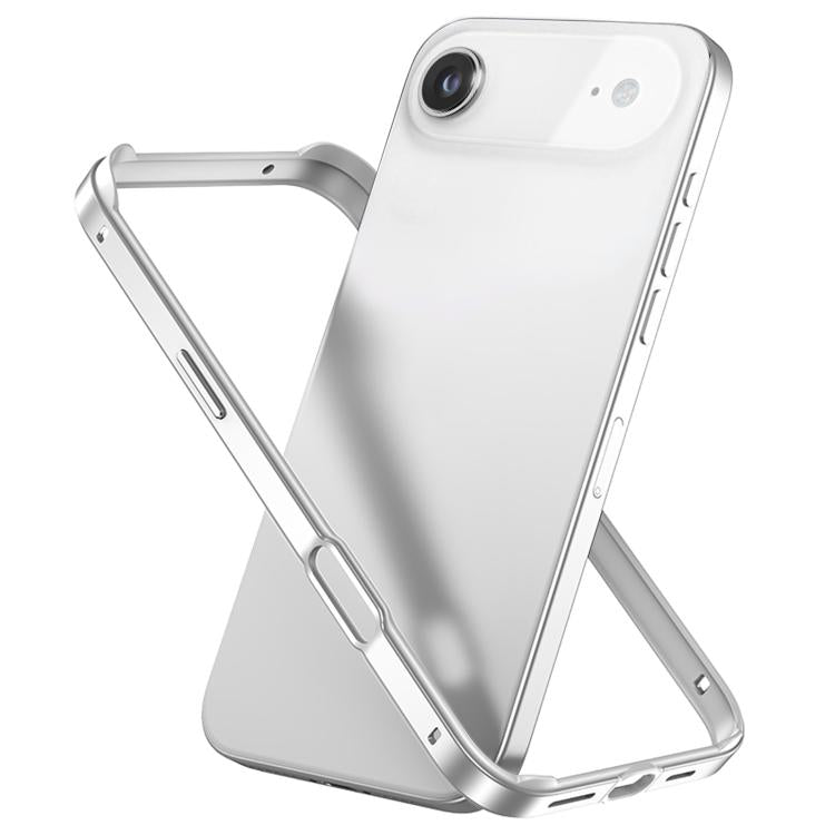 For iPhone Air Metal Hybrid Silicone Four-Corner Shockproof Cooling Phone Frame Case