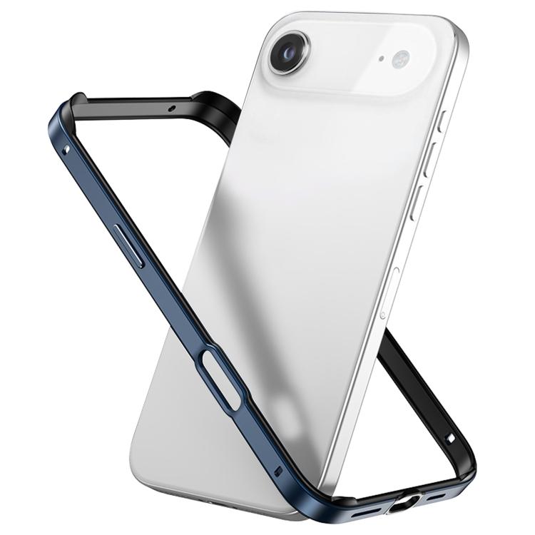 For iPhone Air Metal Hybrid Silicone Four-Corner Shockproof Cooling Phone Frame Case