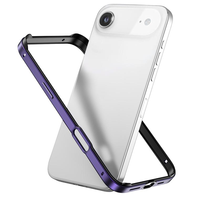 For iPhone Air Metal Hybrid Silicone Four-Corner Shockproof Cooling Phone Frame Case