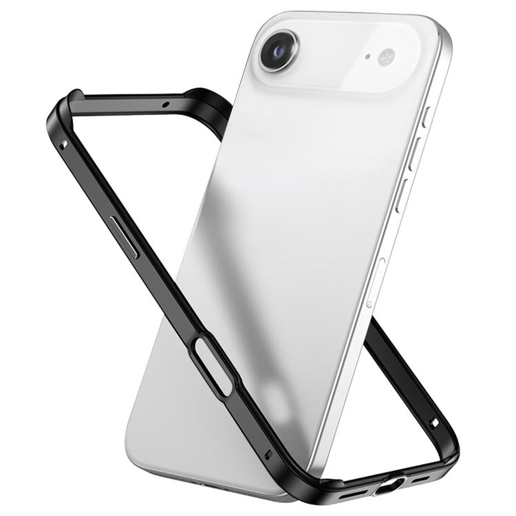 For iPhone Air Metal Hybrid Silicone Four-Corner Shockproof Cooling Phone Frame Case