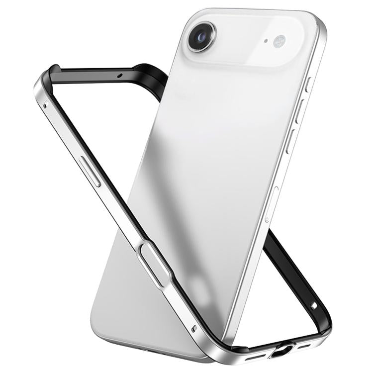 For iPhone Air Metal Hybrid Silicone Four-Corner Shockproof Cooling Phone Frame Case