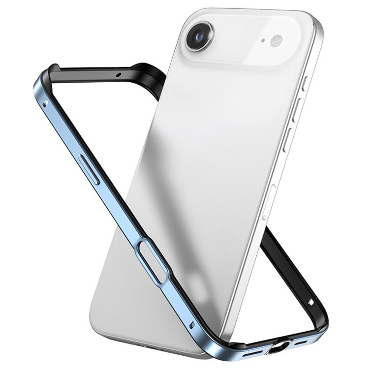 For iPhone Air Metal Hybrid Silicone Four-Corner Shockproof Cooling Phone Frame Case
