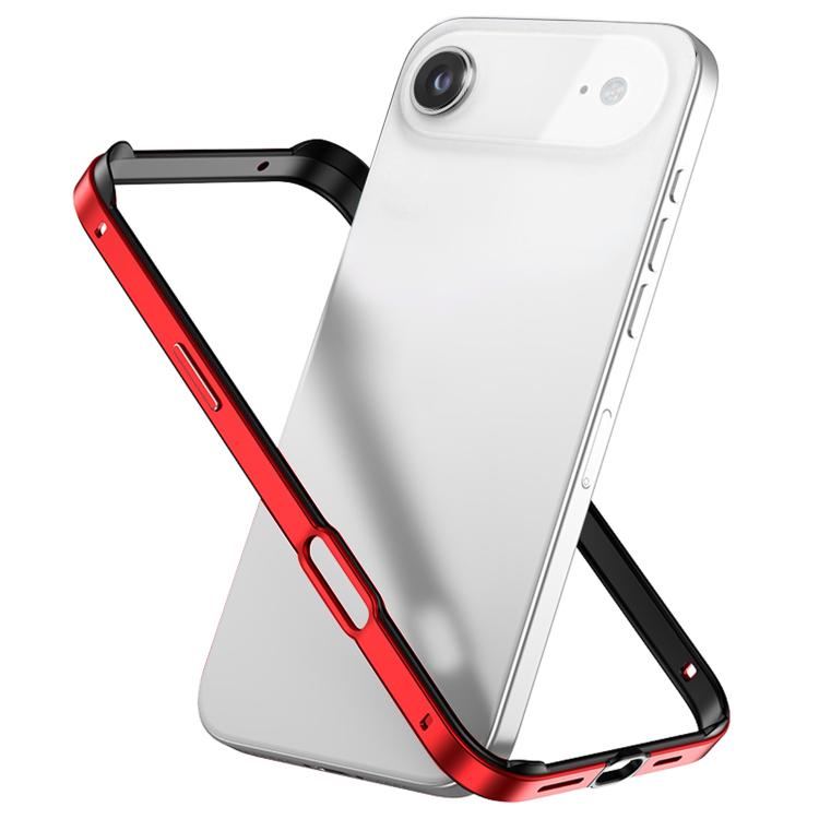For iPhone Air Metal Hybrid Silicone Four-Corner Shockproof Cooling Phone Frame Case
