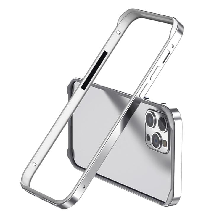 For iPhone 15 Pro Max Metal Hybrid Silicone Four-Corner Shockproof Cooling Phone Frame Case