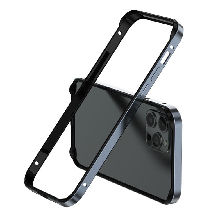 For iPhone 15 Pro Max Metal Hybrid Silicone Four-Corner Shockproof Cooling Phone Frame Case