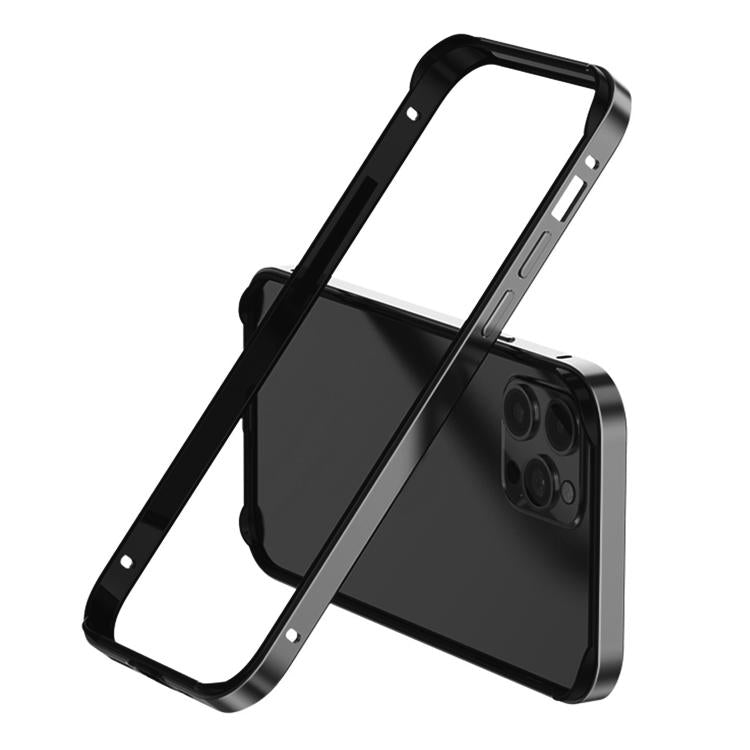 For iPhone 15 Pro Max Metal Hybrid Silicone Four-Corner Shockproof Cooling Phone Frame Case