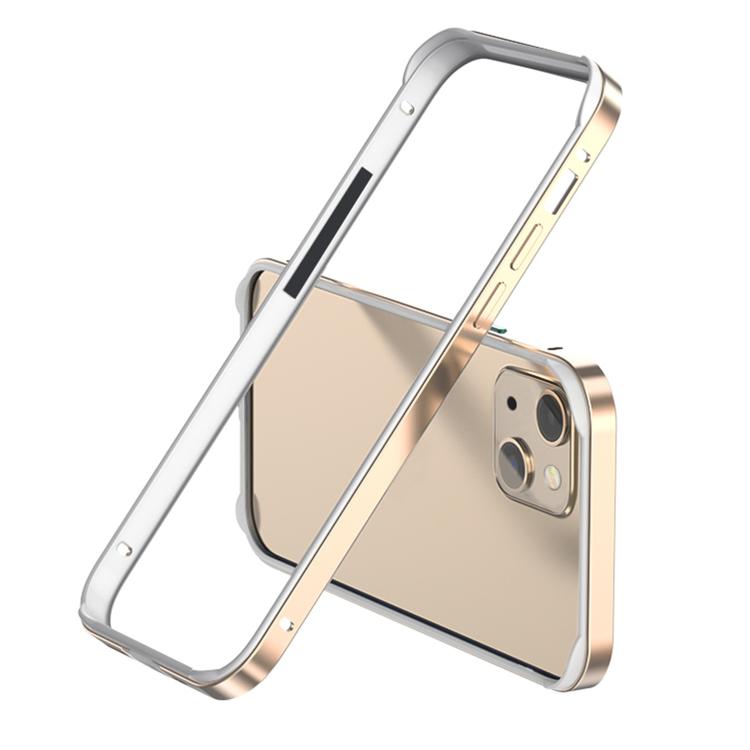 For iPhone 15 Plus Metal Hybrid Silicone Four-Corner Shockproof Cooling Phone Frame Case