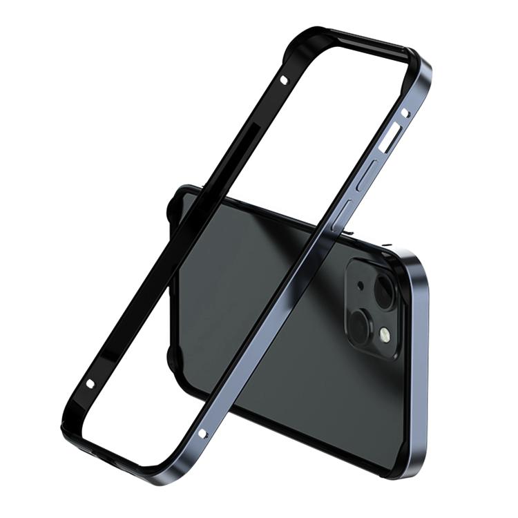 For iPhone 15 Plus Metal Hybrid Silicone Four-Corner Shockproof Cooling Phone Frame Case