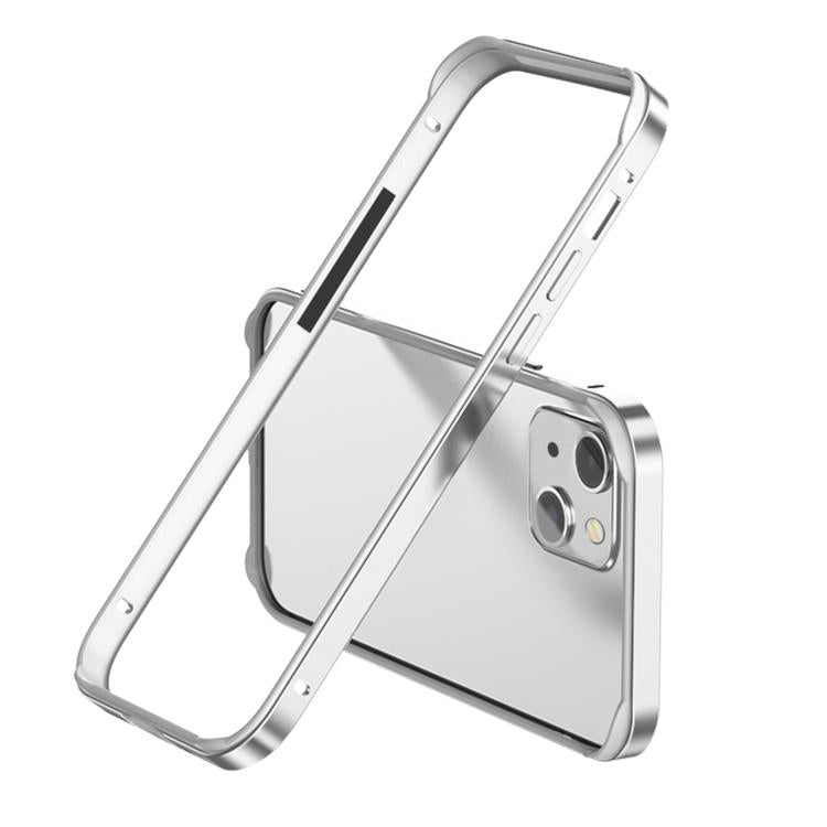 For iPhone 15 Metal Hybrid Silicone Four-Corner Shockproof Cooling Phone Frame Case