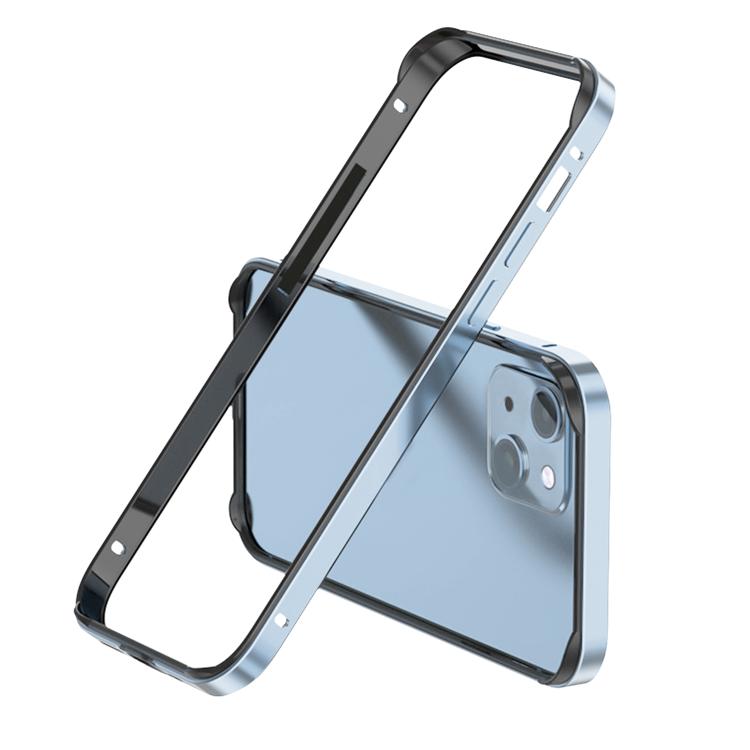 For iPhone 14 Metal Hybrid Silicone Four-Corner Shockproof Cooling Phone Frame Case