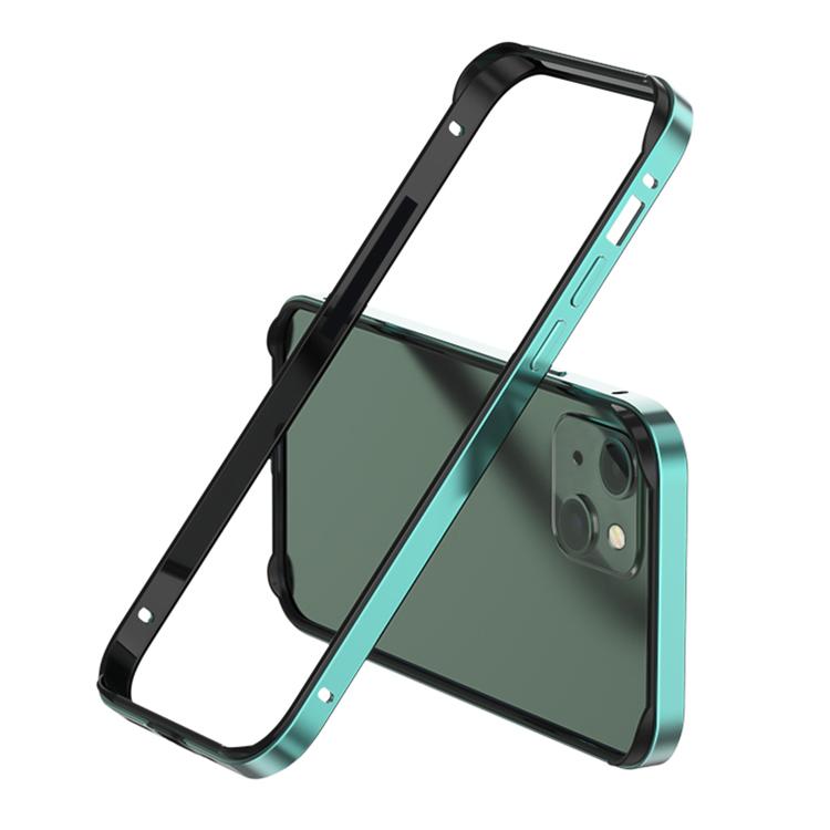 For iPhone 13 Metal Hybrid Silicone Four-Corner Shockproof Cooling Phone Frame Case