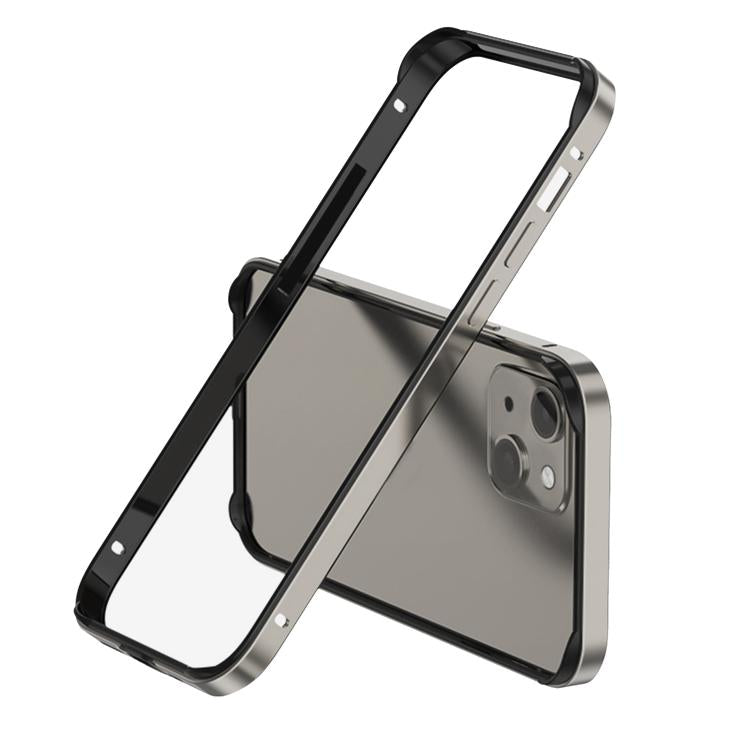 For iPhone 13 Metal Hybrid Silicone Four-Corner Shockproof Cooling Phone Frame Case