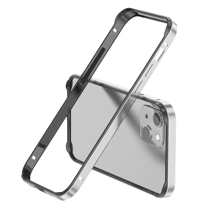 For iPhone 13 Metal Hybrid Silicone Four-Corner Shockproof Cooling Phone Frame Case