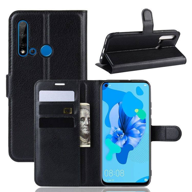 Litchi Texture Horizontal Flip Leather Case for Huawei P20 Lite 2019 / Nova 5i, with Wallet & Holder & Card Slots