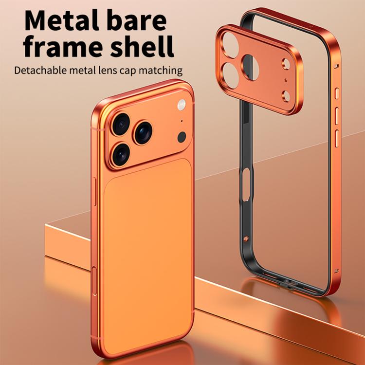 For iPhone 17 Pro Aluminum Alloy Hybrid Silicone Edge Thin Cooling Phone Frame Case with Metal Lens Frame