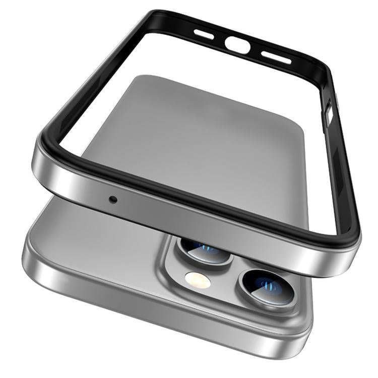 For iPhone 16 Pro Max Aluminum Alloy Hybrid Silicone Edge Thin Cooling Phone Frame Case with Metal Lens Frame