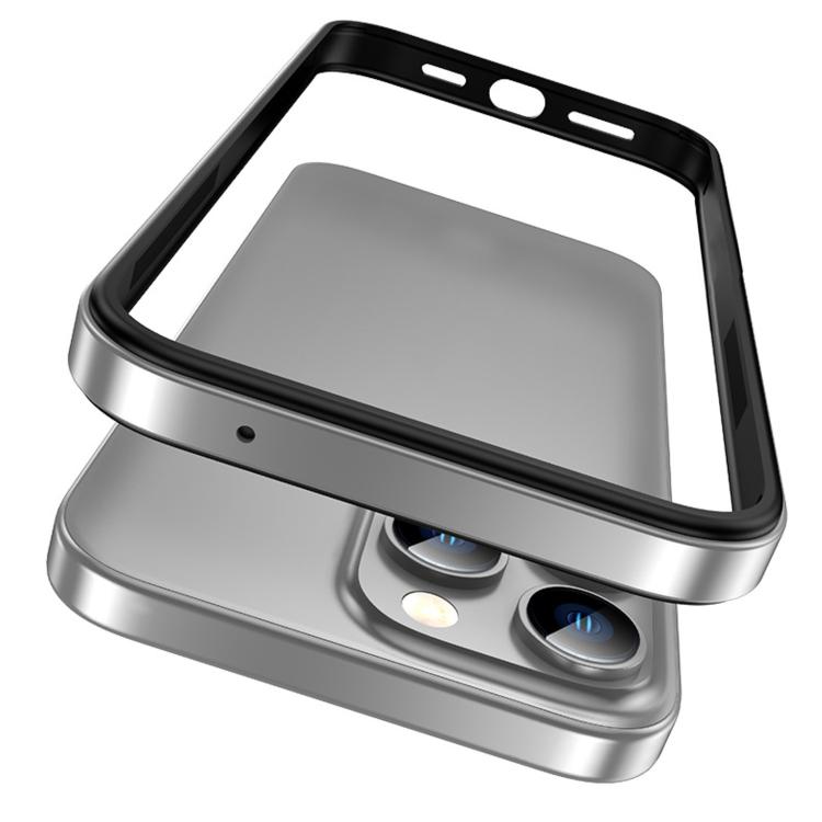 For iPhone 14 Pro Max Aluminum Alloy Hybrid Silicone Edge Thin Cooling Phone Frame Case with Metal Lens Frame
