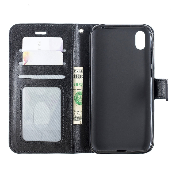 Crazy Horse Texture Horizontal Flip Leather Case with Holder & Card Slots & Wallet & Photo Frame for Huawei Y5 2019