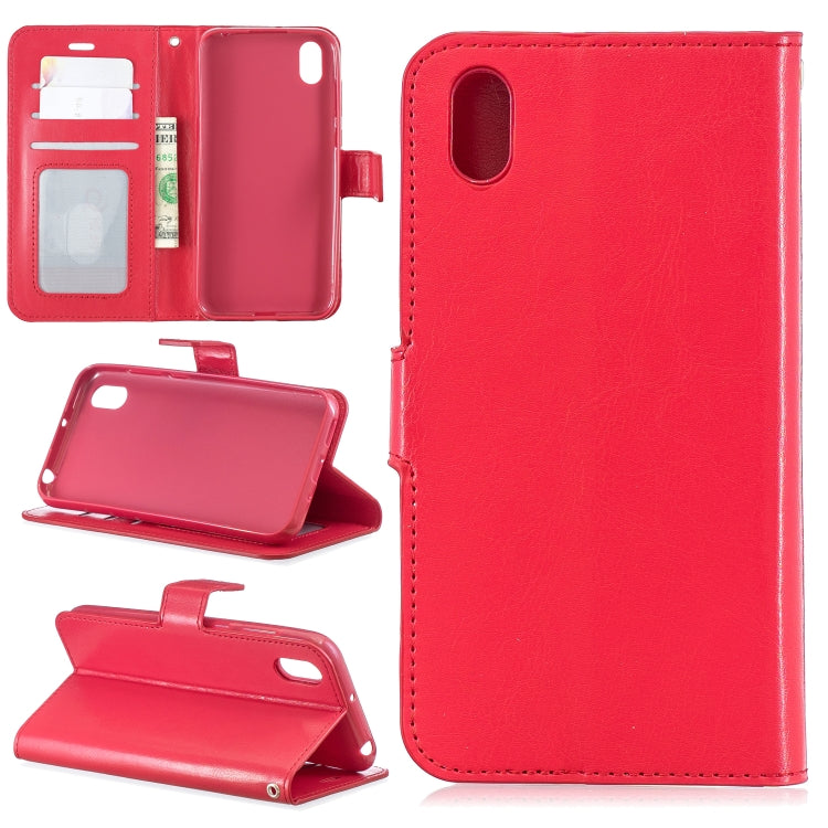 Crazy Horse Texture Horizontal Flip Leather Case with Holder & Card Slots & Wallet & Photo Frame for Huawei Y5 2019