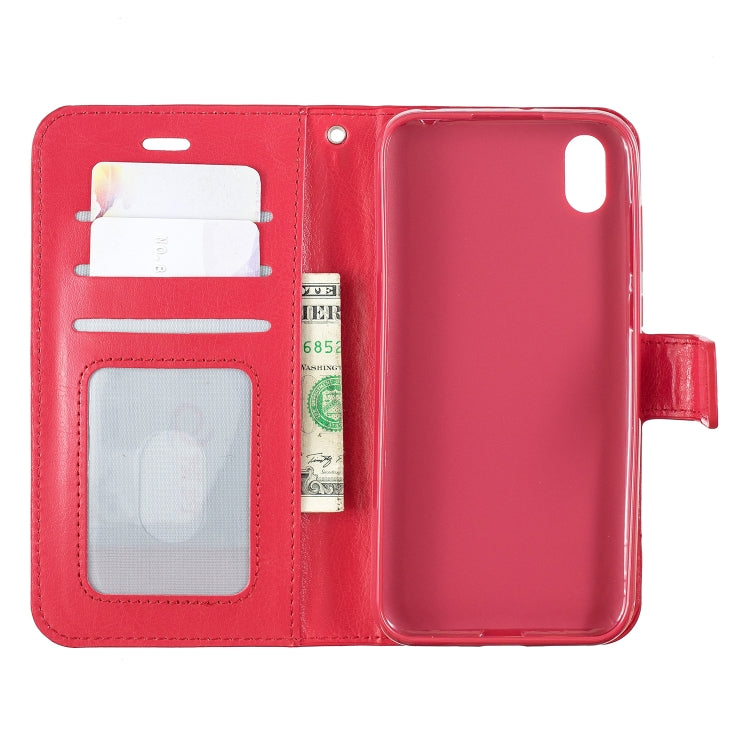 Crazy Horse Texture Horizontal Flip Leather Case with Holder & Card Slots & Wallet & Photo Frame for Huawei Y5 2019