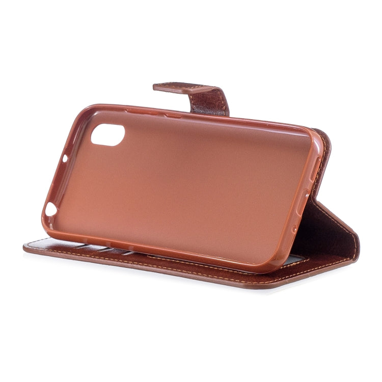 Crazy Horse Texture Horizontal Flip Leather Case with Holder & Card Slots & Wallet & Photo Frame for Huawei Y5 2019