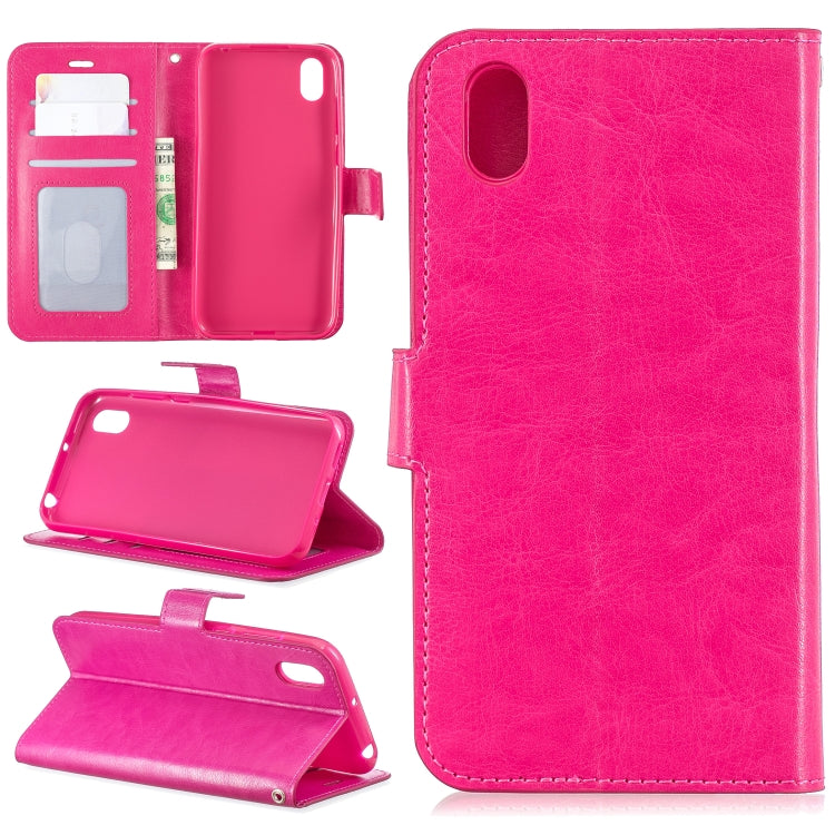 Crazy Horse Texture Horizontal Flip Leather Case with Holder & Card Slots & Wallet & Photo Frame for Huawei Y5 2019