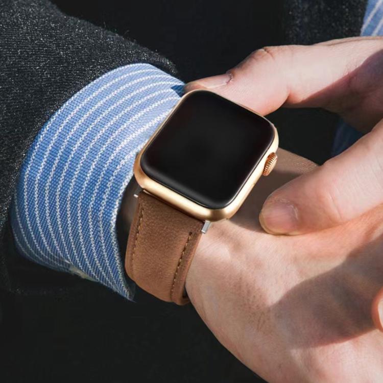 For Apple Watch 42mm / 41mm / 40mm / 38mm Double-Sided Suede Genuine Leather Watch Band