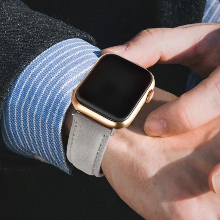 For Apple Watch 42mm / 41mm / 40mm / 38mm Double-Sided Suede Genuine Leather Watch Band