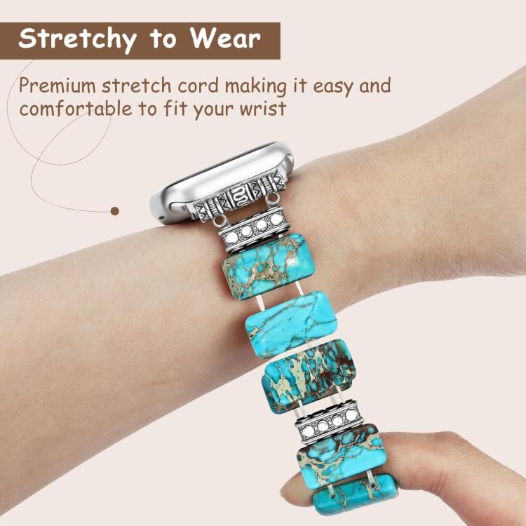 For Apple Watch 46mm / 49mm / 45mm / 44mm Imperial Stone Ceramic Bracelet Watch Band
