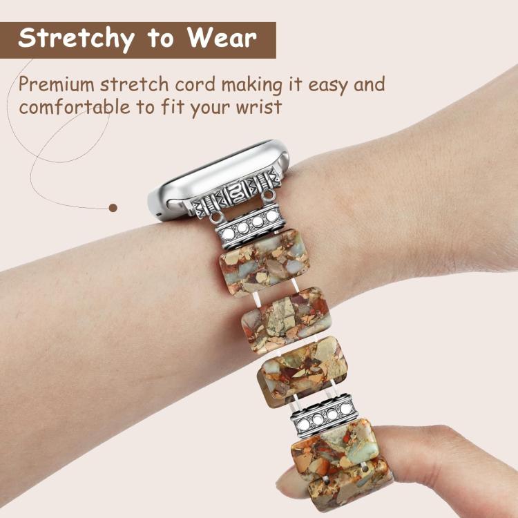 For Apple Watch 46mm / 49mm / 45mm / 44mm Imperial Stone Ceramic Bracelet Watch Band