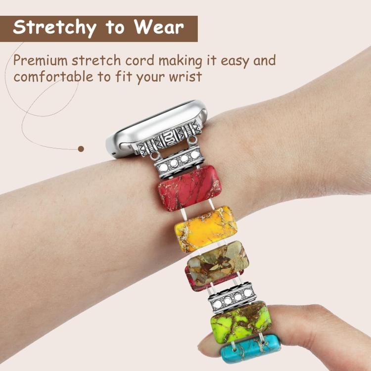 For Apple Watch 46mm / 49mm / 45mm / 44mm Imperial Stone Ceramic Bracelet Watch Band