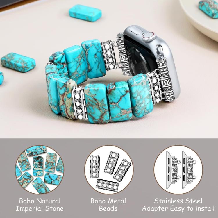 For Apple Watch 42mm / 41mm / 40mm / 38mm Imperial Stone Ceramic Bracelet Watch Band