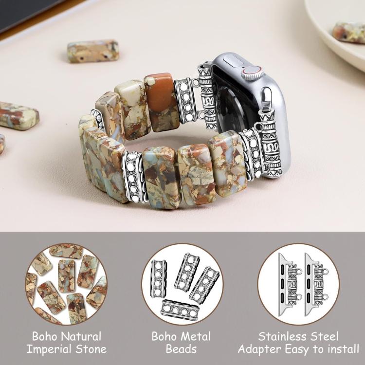 For Apple Watch 42mm / 41mm / 40mm / 38mm Imperial Stone Ceramic Bracelet Watch Band