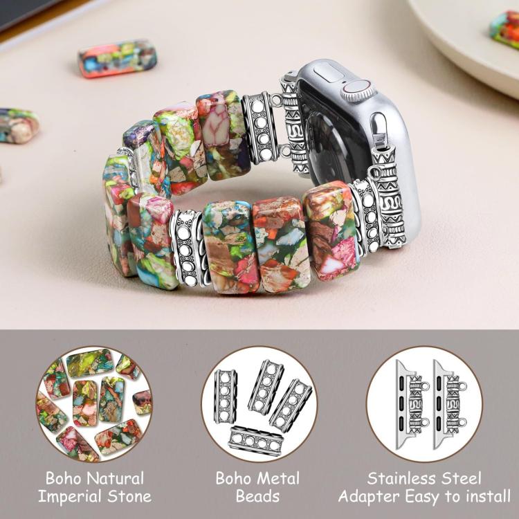 For Apple Watch 42mm / 41mm / 40mm / 38mm Imperial Stone Ceramic Bracelet Watch Band