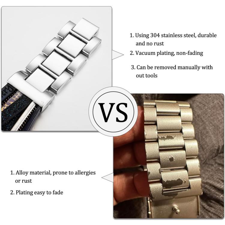 For Apple Watch 46mm / 49mm / 45mm / 44mm Tree of Life Pendant Metal Genuine Leather Watch Band