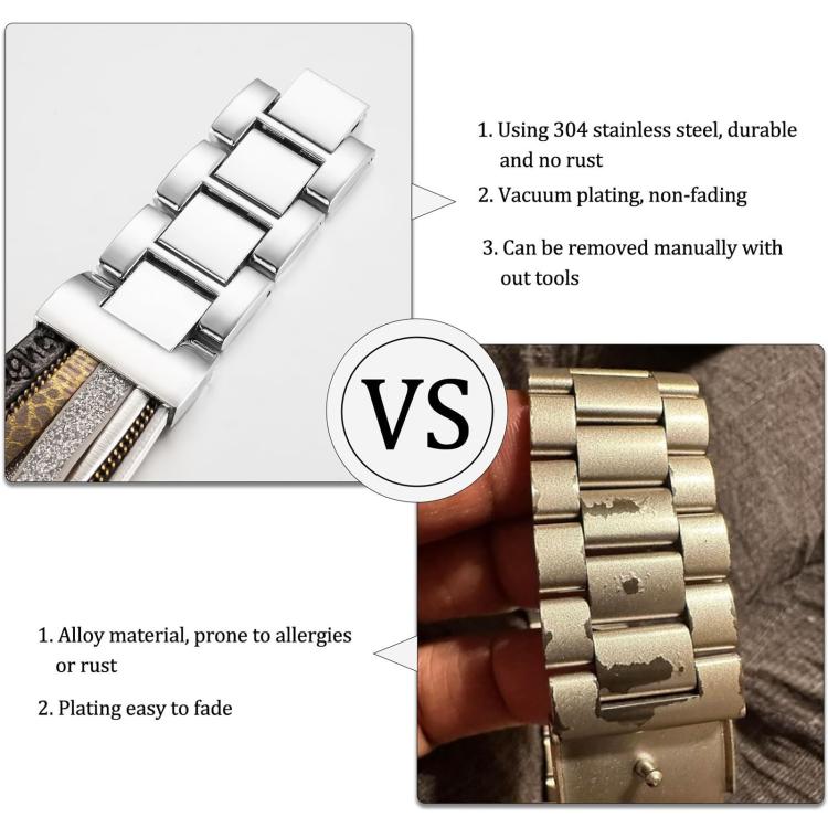 For Apple Watch 42mm / 41mm / 40mm / 38mm Tree of Life Pendant Metal Genuine Leather Watch Band