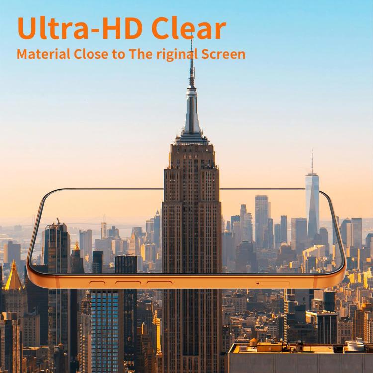 For iPhone 17 Pro 10pcs 3D Large Arc Half-Screen No White Border High-Aluminum Thick Adhesive HD Tempered Glass Film