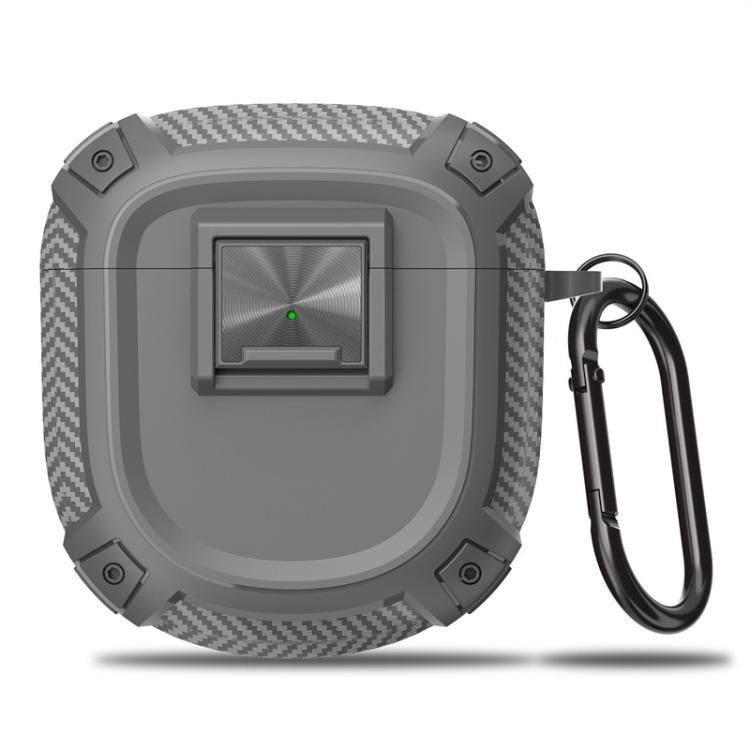 For Bose QuietComfort Earbuds II / Ultra Carbon Fibre Snap Lock TPU Earphone Cover with Metal Buckle