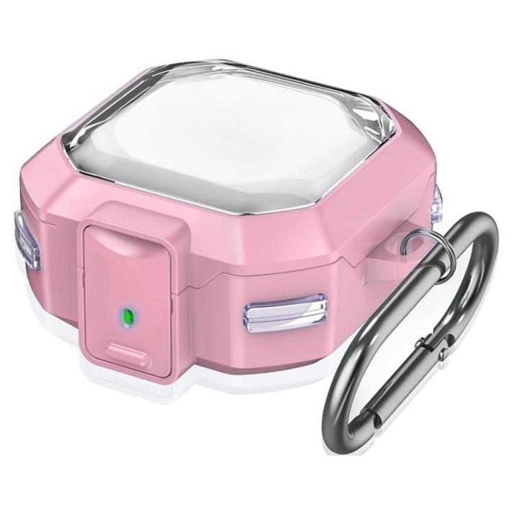 For Galaxy Buds Live / Pro / 2 / 2 Pro / FE / Core Half Transparent Snap Fit TPU Earphone Cover with Metal Buckle