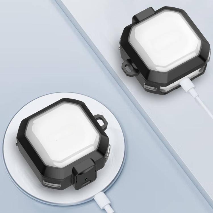 For Galaxy Buds Live / Pro / 2 / 2 Pro / FE / Core Half Transparent Snap Fit TPU Earphone Cover with Metal Buckle