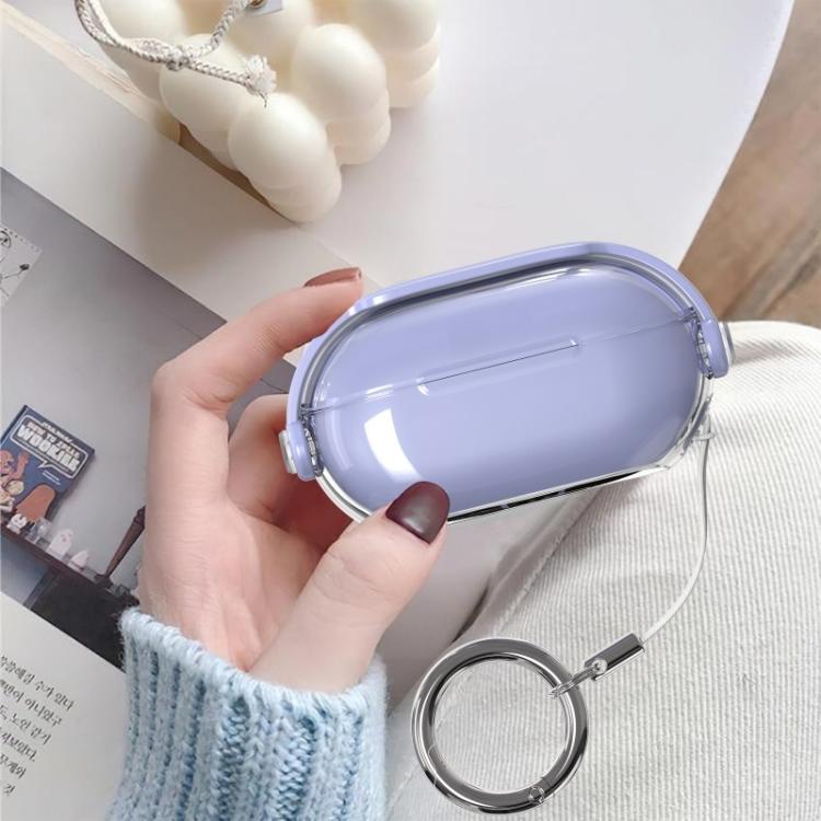 For Beats Solo Buds Transparent Creative Snap Lock Earphone Cover with Lanyard Clip