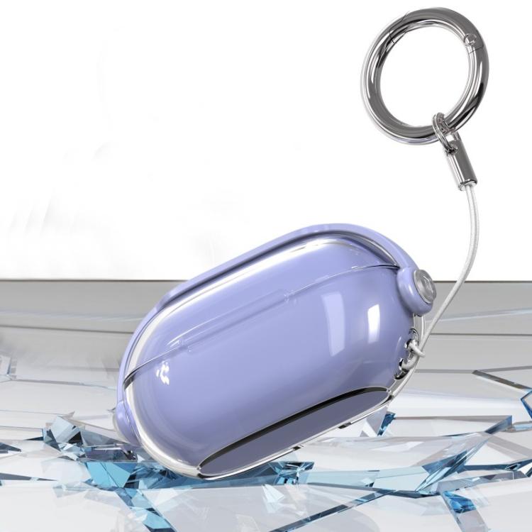 For Beats Solo Buds Transparent Creative Snap Lock Earphone Cover with Lanyard Clip