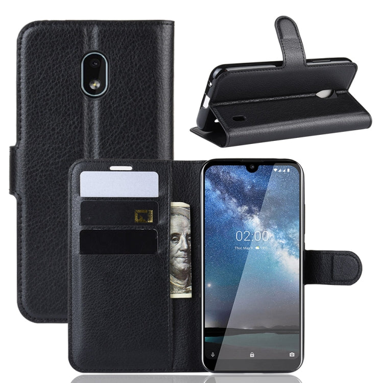 Litchi Texture Horizontal Flip Leather Case for Nokia 2.2, with Wallet & Holder & Card Slots