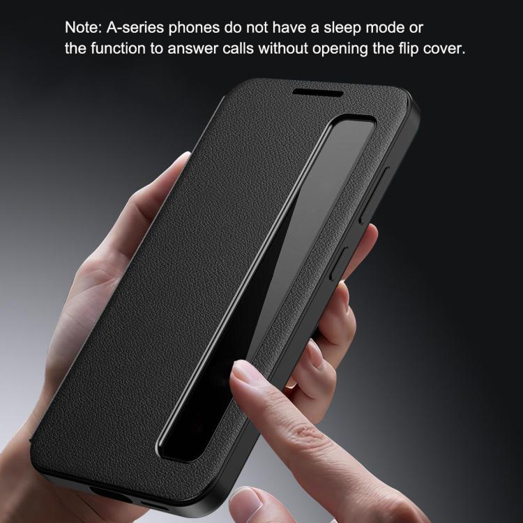For Samsung Galaxy A55 Smart View Window Leather Phone Case