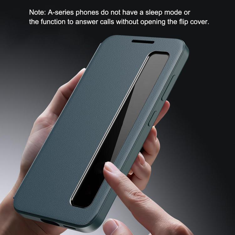 For Samsung Galaxy A55 Smart View Window Leather Phone Case